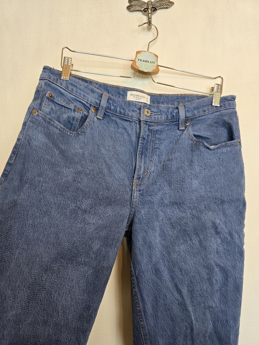 Abercrombie & Fitch Curve Love The '90s Straight Mid Rise Jean 31XL - Picture 6 of 13